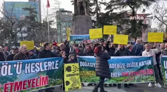 Uzungöl'de HES Projesine Karşı Protesto