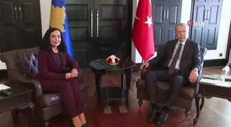 Cumhurbaşkanı Erdoğan, Kosova Cumhurbaşkanı Vjosa Osmani Sadriu ile görüştü