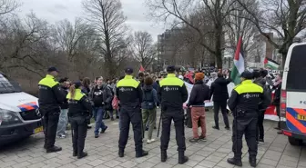 Hollanda'da İsrail Büyükelçiliği Önünde Filistin'e Destek Gösterisi Engellendi