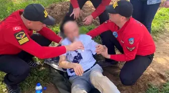 Aydın'da mahsur kalan yaşlı adam cayrokopter ile kurtarıldı