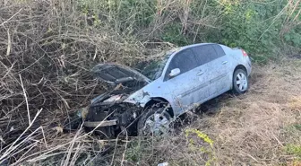 Edirne'de otomobil şarampole uçtu: 1 yaralı