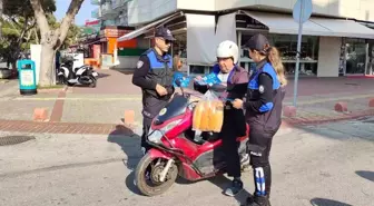 Alanya'da Motosiklet Sürücülerine Bilgilendirme Yapıldı