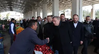 AK Parti Midyat Belediye Başkan Adayı Veysi Şahin Esnafı Ziyaret Etti