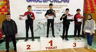 Tokat'ta düzenlenen Okullar Arası Grup Karate Müsabakalarında Sivaslı sporcular başarılı oldu