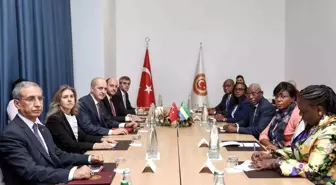 TBMM Başkanı Numan Kurtulmuş Gabon Cumhuriyeti Geçiş Dönemi Ulusal Meclis Başkanı ile Görüştü