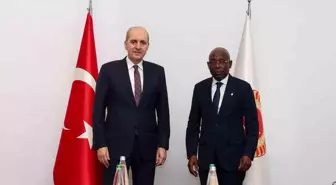 TBMM Başkanı Numan Kurtulmuş, Gabon Cumhuriyeti Geçiş Dönemi Ulusal Meclis Başkanı Jean-François Ndongou ile bir araya geldi