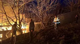 Zonguldak'ta Tekstil Atölyesinde Yangın Çıktı