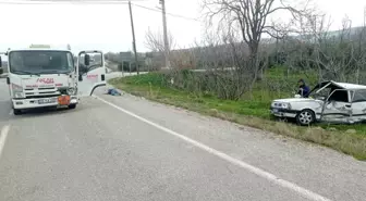 Denizli'de otomobil ile yakıt tankerinin çarpışması sonucu bir kişi yaralandı