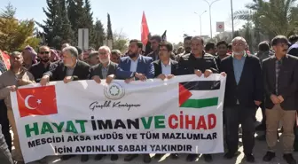 İsrail'in Gazze'ye yönelik saldırıları Şanlıurfa'da protesto edildi