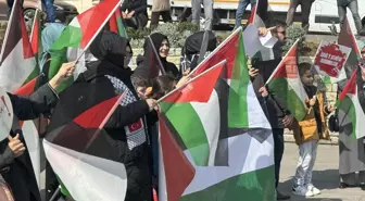 Tekirdağ'da İsrail'in Gazze'ye yönelik saldırıları protesto edildi