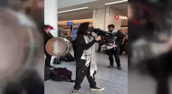 San Francisco Uluslararası Havalimanı'nda Gazze protestosu