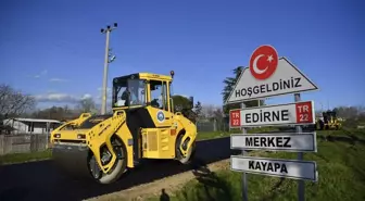 Edirne İl Özel İdaresi Köy Yollarını Asfaltlıyor