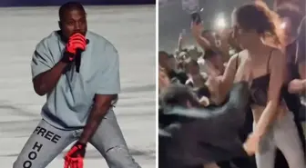 Kanye West'in konserinde ortalık karıştı! Trans birey önüne geçen herkesi yumrukladı