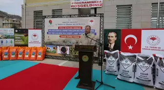 Amasya'da çiftçilere nohut ve ayçiçeği tohumu desteği verildi