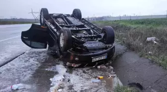 Adıyaman'da dolu yağışı sonucu trafik kazası