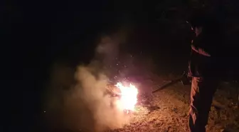 Manisa'da Badem Üreticileri Don Uyarısına Karşı Nöbet Tuttu