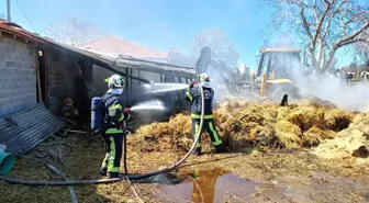 Denizli'nin Çal ilçesinde evin besihanesinde yangın çıktı