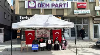 Muş'ta çocukları kaçırılan aileler DEM Parti il binası önünde oturma eylemi yapıyor