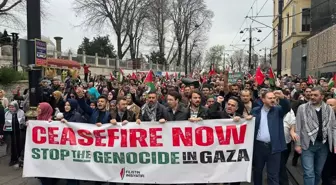 Fatih'te İsrail'in Gazze'ye yönelik saldırılarını protesto eden binlerce kişi toplandı