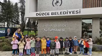 Düzce'de Anaokulu Öğrencileri Kütüphane Ziyareti