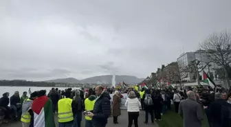 Cenevre'de Filistin İçin Gösteri Düzenlendi