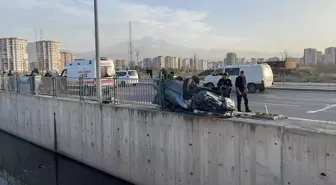 Kayseri'de takla atan otomobilin sürücüsü yaralandı