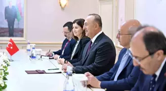 TBMM NATO Parlamenter Asamblesi Türk Delegasyonu Başkanı Mevlüt Çavuşoğlu, Azerbaycan Milli Meclis Başkanı Sahiba Gafarova tarafından kabul edildi