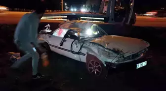 Ankara'da Kontrolden Çıkan Otomobilin Takla Attığı Kazada 4 Kişi Yaralandı