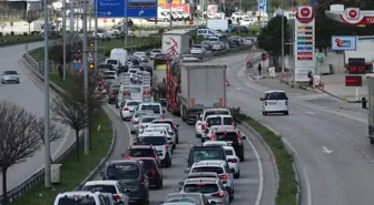 Ankara-Samsun kara yolunda Bayram tatili nedeniyle trafik yoğunluğu