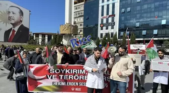 Rize'de İsrail'in Gazze'ye yönelik saldırılarını protesto için sessiz yürüyüş düzenlendi