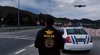 Tokat Emniyet Müdürlüğü Dronlarla Trafik Denetimi Yapıyor