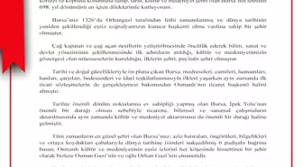 Bursa'nın Fethi 698. Yıl Dönümü Kutlandı