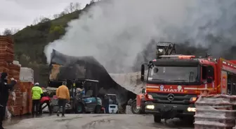 Trabzon'da bir iş yerinde çıkan yangın hasara yol açtı