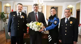 Erzurum Valisi Mustafa Çiftçi, Polis Haftası münasebetiyle emniyet personelini kabul etti