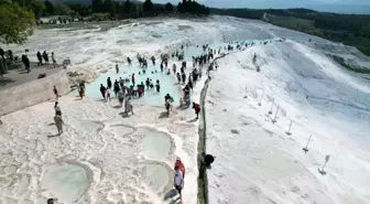 Pamukkale, Ramazan Bayramı'nda turistlerin uğrak noktası oldu