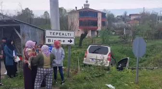 Samsun'da tarlaya devrilen araçta 5 kişi yaralandı