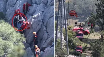 Antalya'da teleferik kazası! Mahsur kalan 155 kişi kurtarıldı, 13 kişi için tahliye çalışması sürüyor