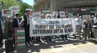 İsrail'le ticari ilişkilerin son bulması için eylem yapıldı