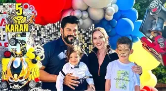 Fahriye Evcen ve Burak Özçivit'in oğulları Karan'ın Transformers temalı doğum günü partisi