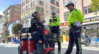 Bolu'da İzzet Baysal Caddesi'nde Motosiklet Denetimi