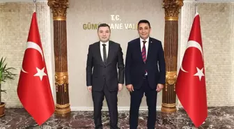 Gümüşhane Belediye Başkanı Vedat Soner Başer, Vali Alper Tanrısever'i ziyaret etti