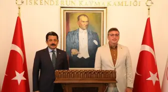 İskenderun Belediye Başkanı Mehmet Dönmez, Kaymakam Murat Sefa Demiryürek'i ziyaret etti