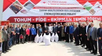 Düzce'de çeltik yetiştiriciliği için çiftçilere tohum dağıtıldı