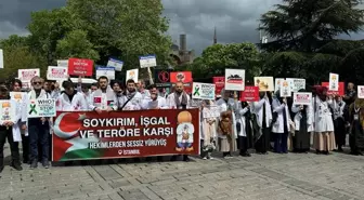 Fatih'te Sağlık Çalışanları İsrail'in Gazze'ye Saldırılarını Protesto Etti