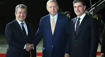 Cumhurbaşkanı Erdoğan, Irak'taki temaslarını tamamlayarak Erbil'e geldi