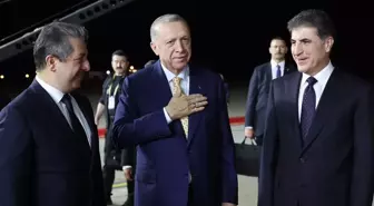 Cumhurbaşkanı Erdoğan, Irak Kürt Bölgesel Yönetimi'nde karşılandı