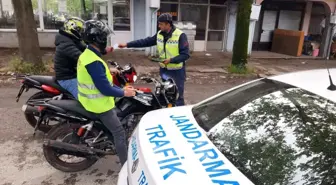 Babaeski'de motosiklet denetimi yapıldı