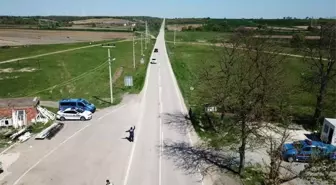 Edirne'de dron destekli trafik denetimleri gerçekleştirildi