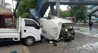 Gölcük'te Akaryakıt Yüklü Tanker Devrildi