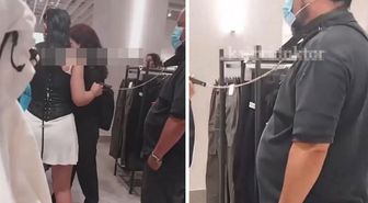 Bunu da gördük! Alışveriş sırasında kocasına tasma takıp gezdirdi